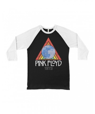 Pink Floyd 3/4 Sleeve Baseball Tee | 1973 Gone Global Distressed Shirt $12.88 Shirts