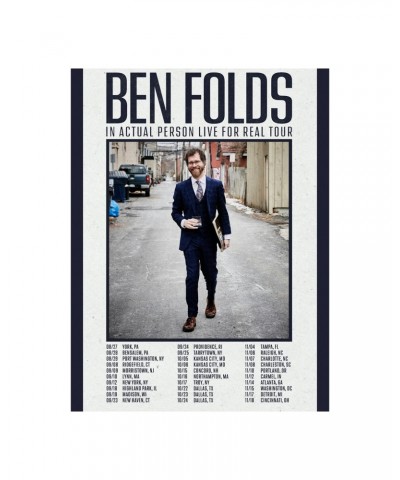 Ben Folds 2021 Tour Poster $8.00 Decor