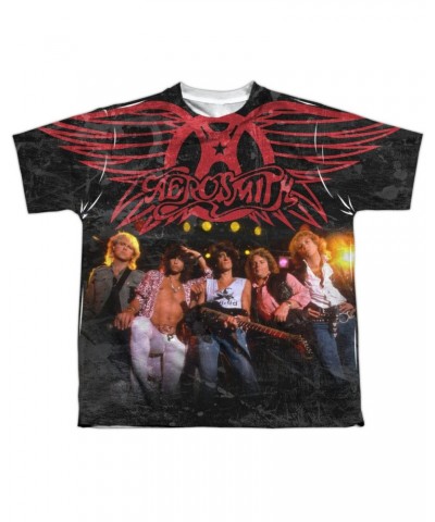 Aerosmith Youth Shirt | STAGE (FRONT/BACK PRINT) Sublimated Tee $10.35 Kids