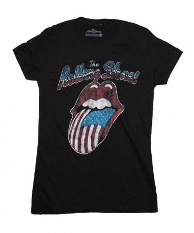 The Rolling Stones T Shirt | Rolling Stones Vintage U.S.A. Tongue Junior's T-Shirt $6.58 Shirts