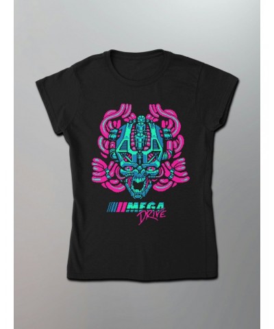 Mega Drive Pixel Skull Women's Shirt [Pink] $11.00 Shirts
