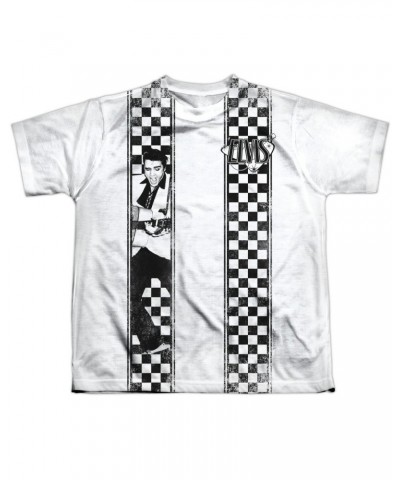 Elvis Presley Youth Shirt | CHECKERED BOWLING SHIRT Sublimated Tee $5.85 Kids